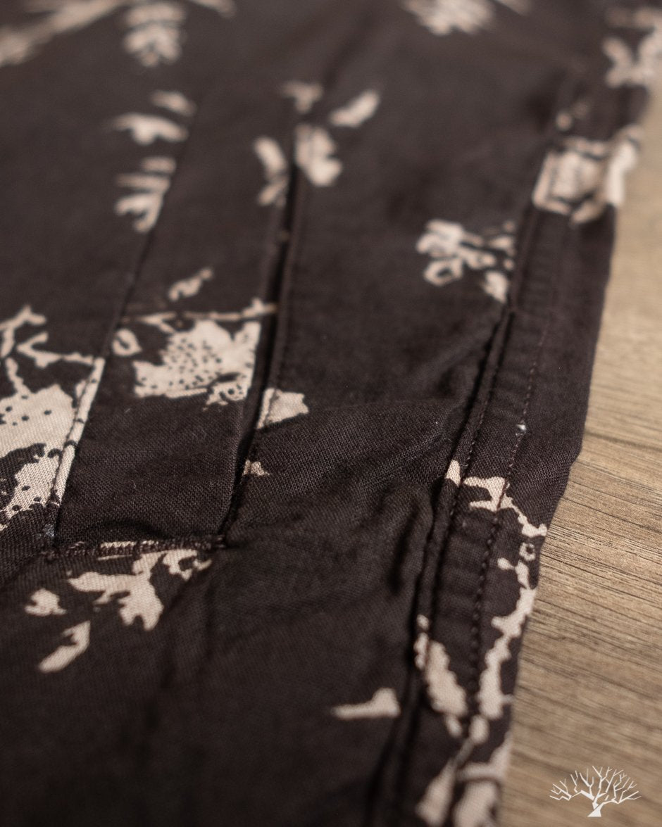Corridor Black Floral Handblock Military Jacket