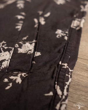 Corridor Black Floral Handblock Military Jacket
