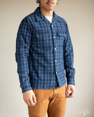 Corridor Washed Indigo Check Work Shirt