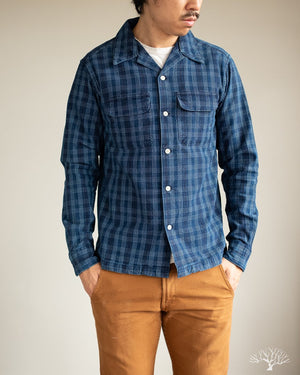 Corridor Washed Indigo Check Work Shirt