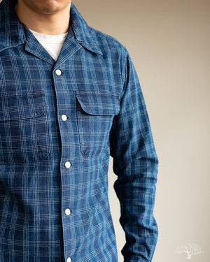 Corridor Washed Indigo Check Work Shirt