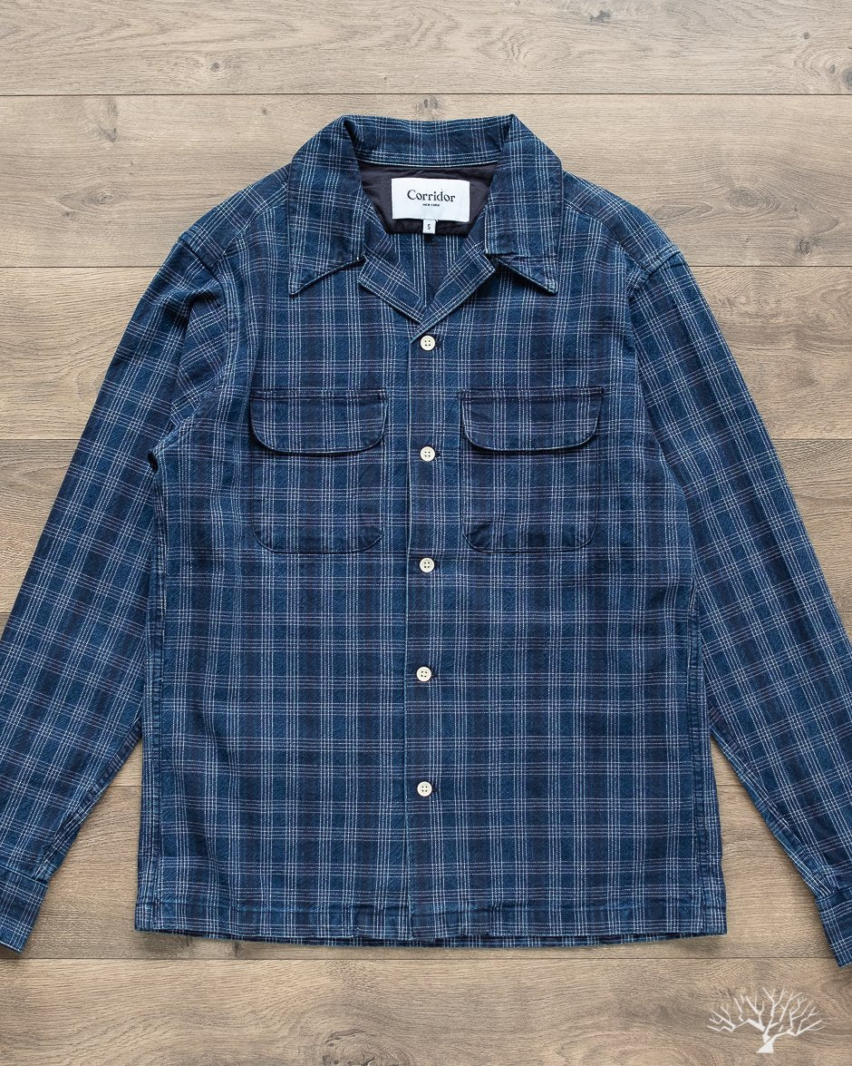 Corridor Washed Indigo Check Work Shirt