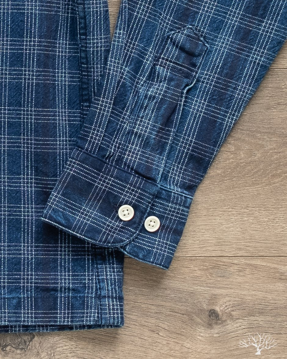 Corridor Washed Indigo Check Work Shirt