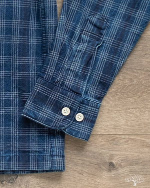 Corridor Washed Indigo Check Work Shirt