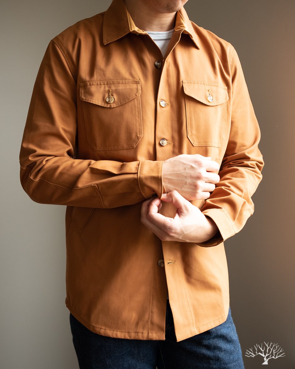 Dehen 1920 Whiskey Brushed Twill Crissman Overshirt