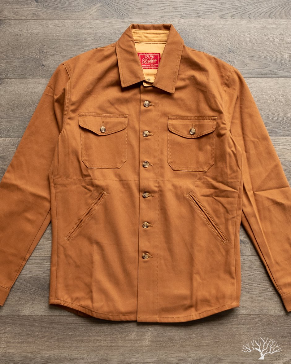 Dehen 1920 Whiskey Brushed Twill Crissman Overshirt