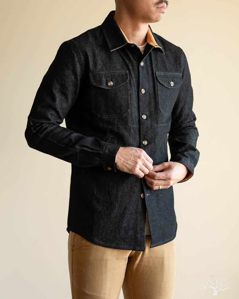 Denim Crissman Overshirt - 14 oz Black Denim