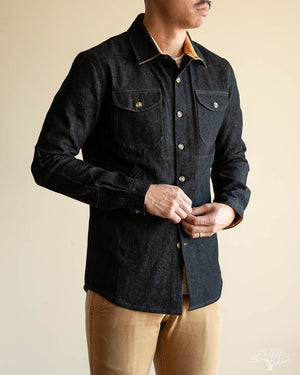 Denim Crissman Overshirt - 14 oz Black Denim