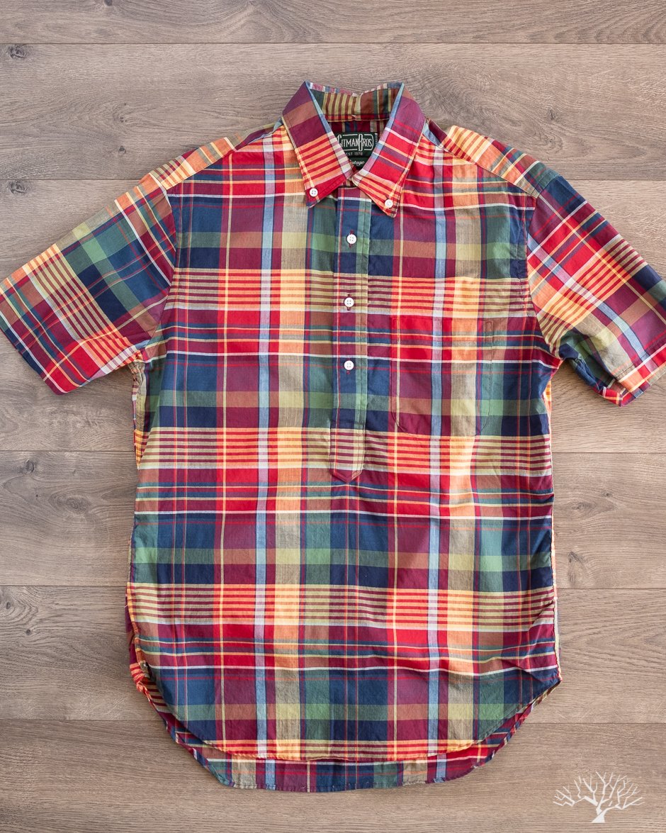Gitman Vintage Archive Madras Popover - Red/Yellow
