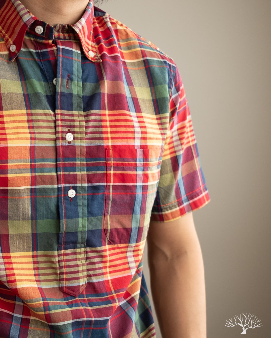 Gitman Vintage Archive Madras Popover - Red/Yellow