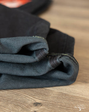 IH-777S-142od - Indigo Overdyed Black Slim Tapered Denim
