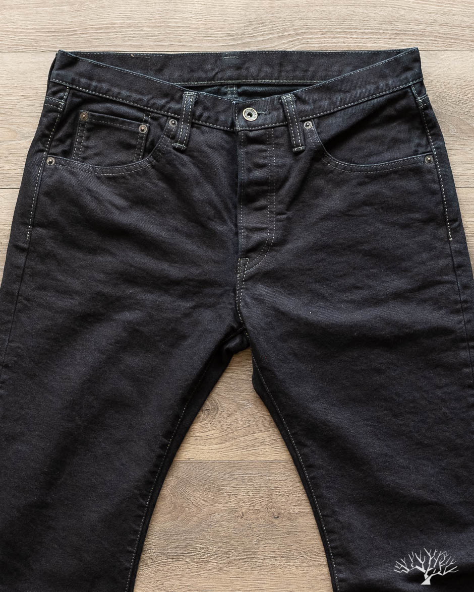 IH-777S-142od - Indigo Overdyed Black Slim Tapered Denim