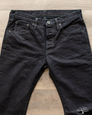 IH-777S-142od - Indigo Overdyed Black Slim Tapered Denim