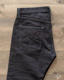 IH-777S-142od - Indigo Overdyed Black Slim Tapered Denim