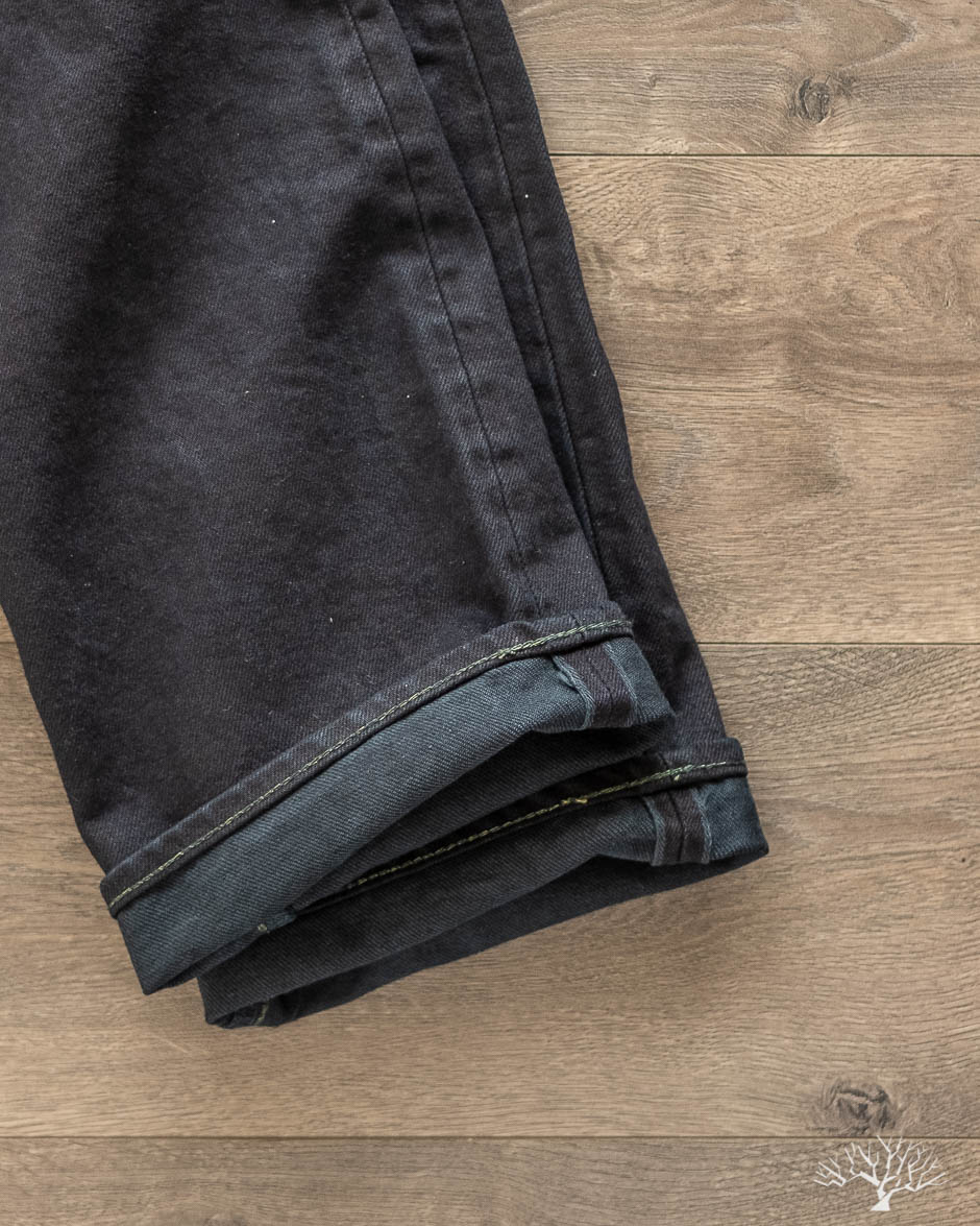IH-777S-142od - Indigo Overdyed Black Slim Tapered Denim