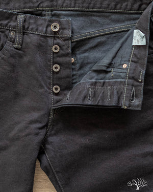 IH-777S-142od - Indigo Overdyed Black Slim Tapered Denim
