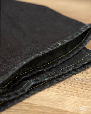 IH-777S-142od - Indigo Overdyed Black Slim Tapered Denim