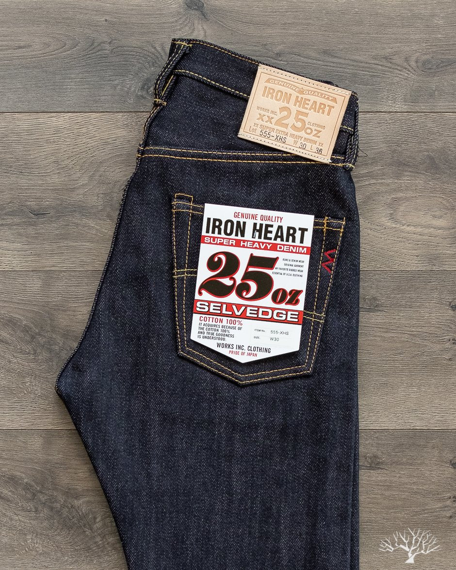 IH-555-XHS - 25oz Indigo Selvedge Super Slim Denim