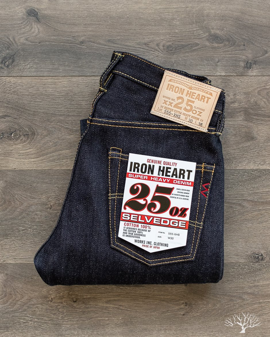 IH-555-XHS - 25oz Indigo Selvedge Super Slim Denim