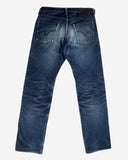 Iron Heart IH-555S-19ib - 19oz Indigo/Black Selvedge Super Slim Denim