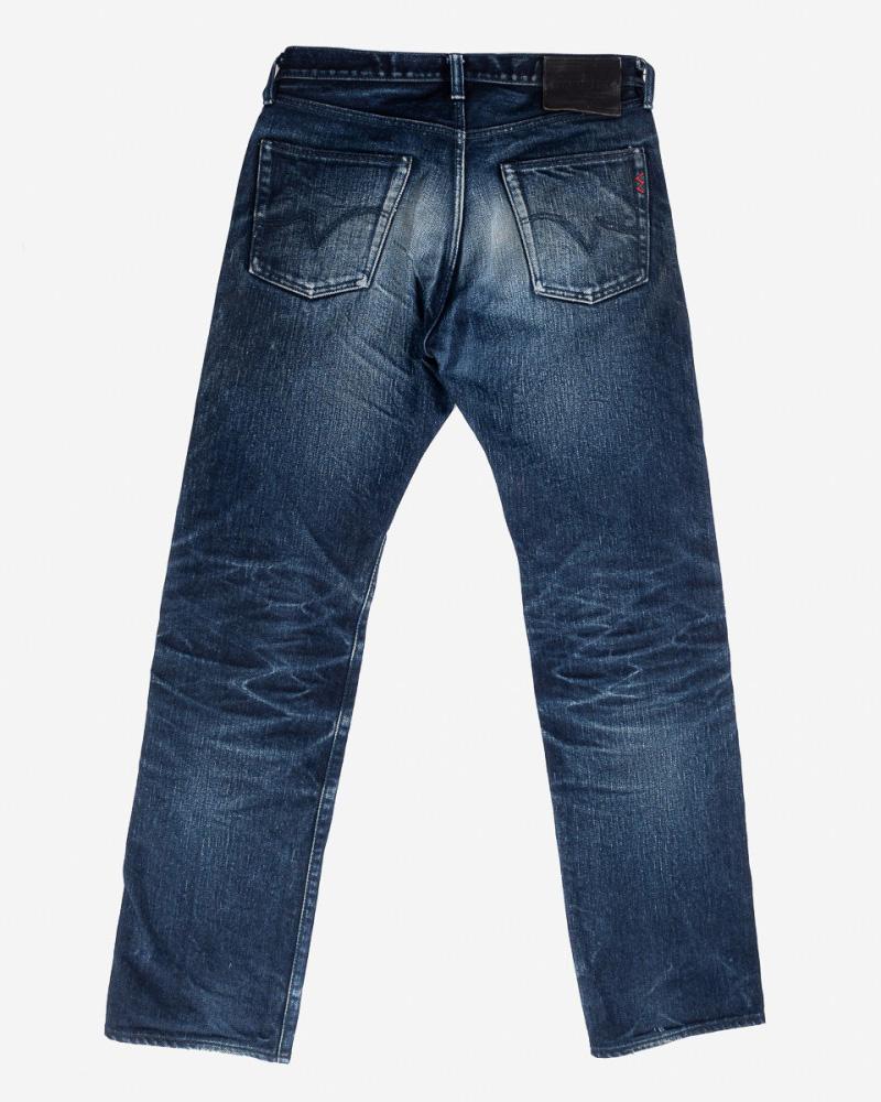 Iron Heart IH-555S-19ib - 19oz Indigo/Black Selvedge Super Slim Denim