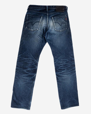 Iron Heart IH-555S-19ib - 19oz Indigo/Black Selvedge Super Slim Denim