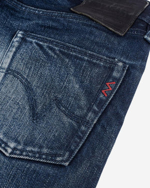 Iron Heart IH-555S-19ib - 19oz Indigo/Black Selvedge Super Slim Denim