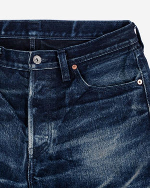 Iron Heart IH-555S-19ib - 19oz Indigo/Black Selvedge Super Slim Denim
