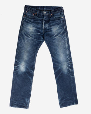 Iron Heart IH-555S-19ib - 19oz Indigo/Black Selvedge Super Slim Denim