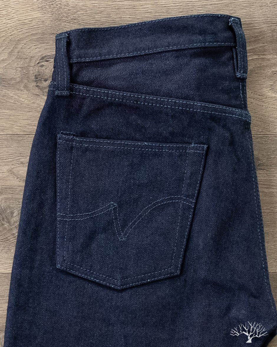 Iron Heart IH-555S-19ib - 19oz Indigo/Black Selvedge Super Slim Denim