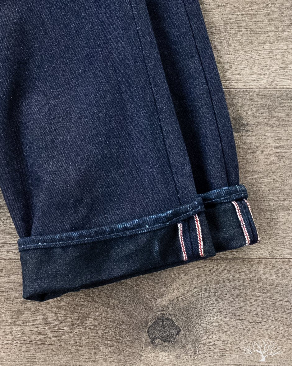 Iron Heart IH-555S-19ib - 19oz Indigo/Black Selvedge Super Slim Denim