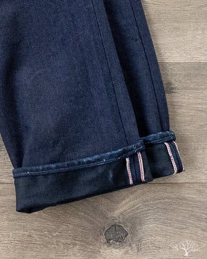 Iron Heart IH-555S-19ib - 19oz Indigo/Black Selvedge Super Slim Denim