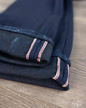 Iron Heart IH-555S-19ib - 19oz Indigo/Black Selvedge Super Slim Denim