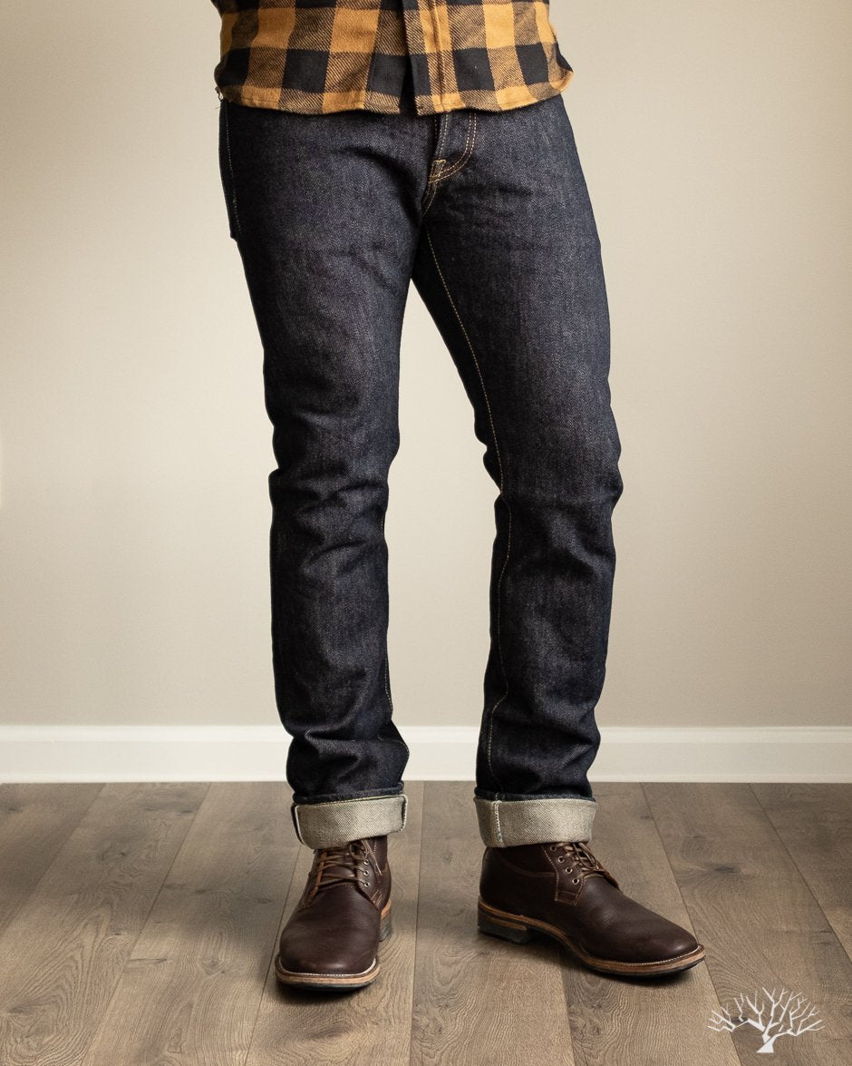 Iron Heart IH-555S-21- Indigo 21oz Japanese Selvedge Super-Slim Denim