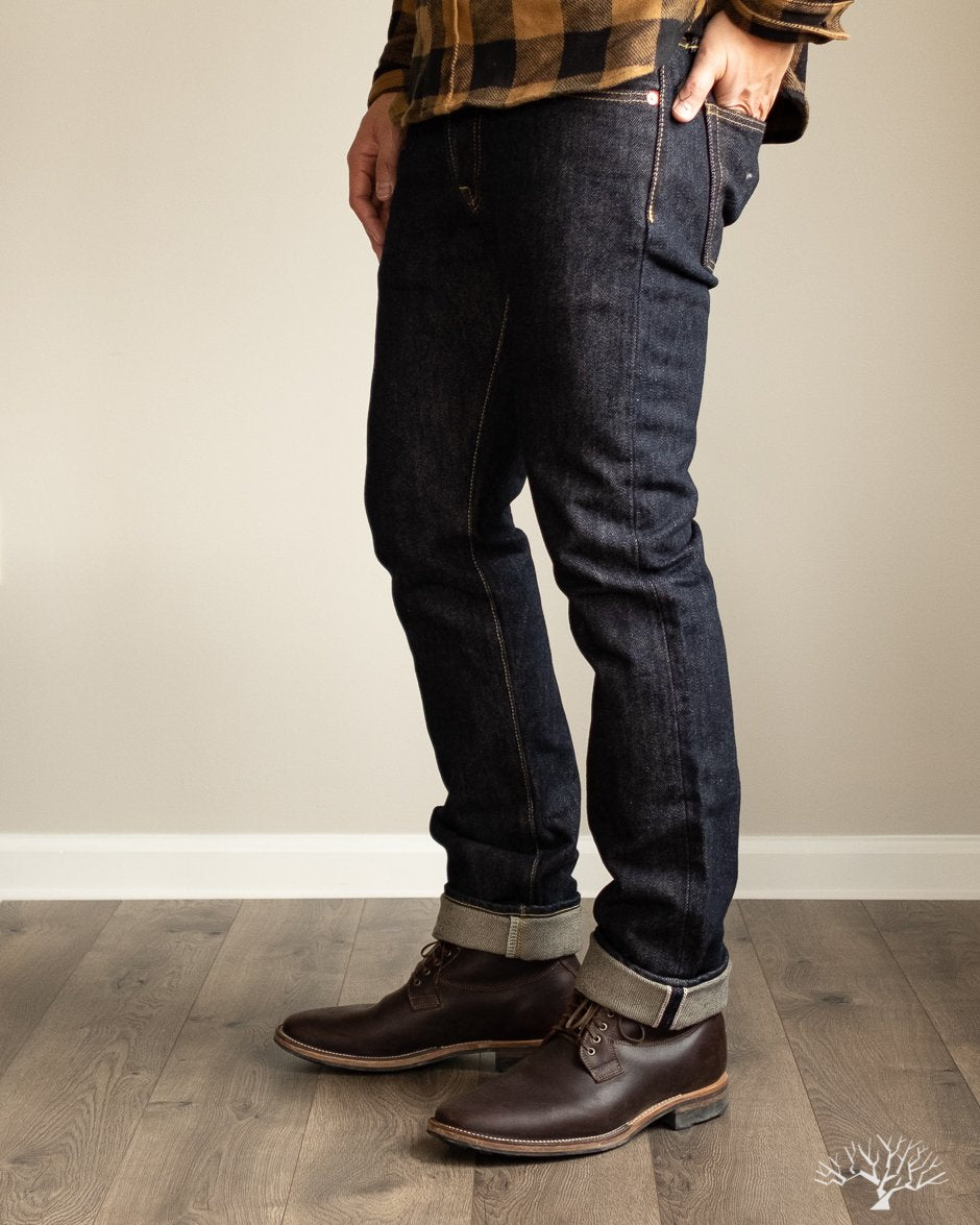 Iron Heart IH-555S-21- Indigo 21oz Japanese Selvedge Super-Slim Denim