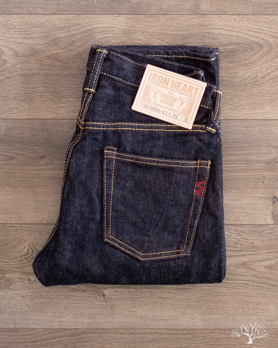 Iron Heart IH-555S-21- Indigo 21oz Japanese Selvedge Super-Slim Denim