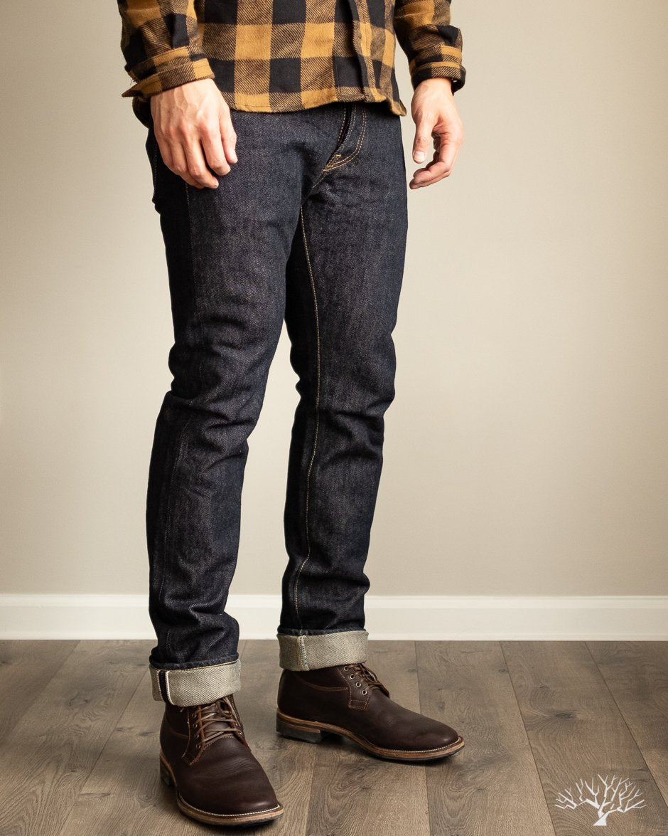 Iron Heart IH-555S-21- Indigo 21oz Japanese Selvedge Super-Slim Denim