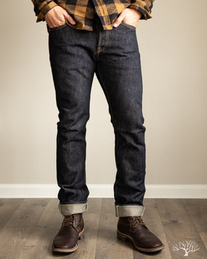 Iron Heart IH-555S-21- Indigo 21oz Japanese Selvedge Super-Slim Denim