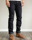 IH-777S-142od - Indigo Overdyed Black Slim Tapered Denim