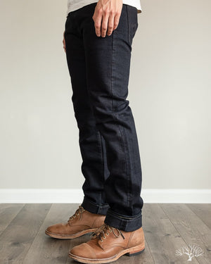 IH-777S-142od - Indigo Overdyed Black Slim Tapered Denim