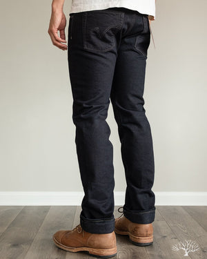 IH-777S-142od - Indigo Overdyed Black Slim Tapered Denim