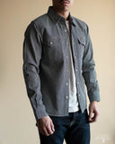 IHSH-07-IND - Indigo Hickory Stripe Western Shirt