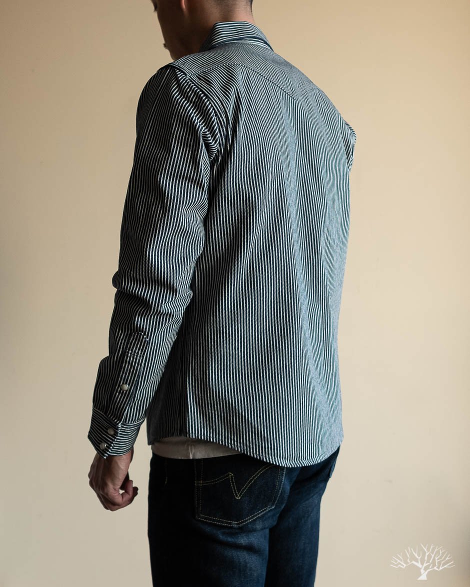 IHSH-07-IND - Indigo Hickory Stripe Western Shirt