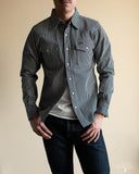 IHSH-07-IND - Indigo Hickory Stripe Western Shirt