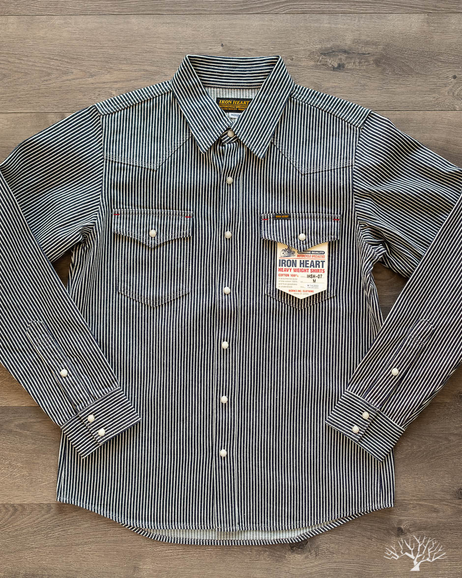 IHSH-07-IND - Indigo Hickory Stripe Western Shirt