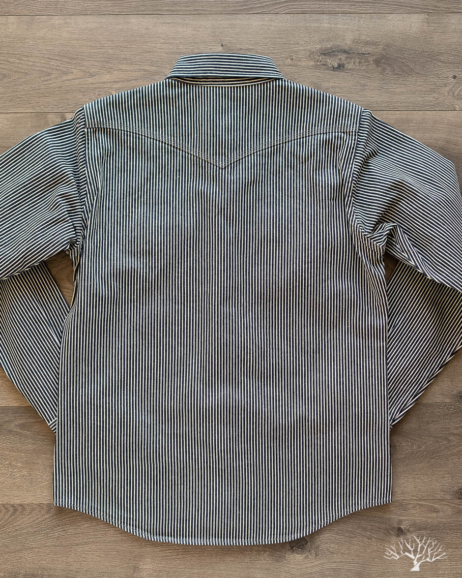 IHSH-07-IND - Indigo Hickory Stripe Western Shirt