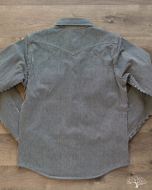 IHSH-07-IND - Indigo Hickory Stripe Western Shirt
