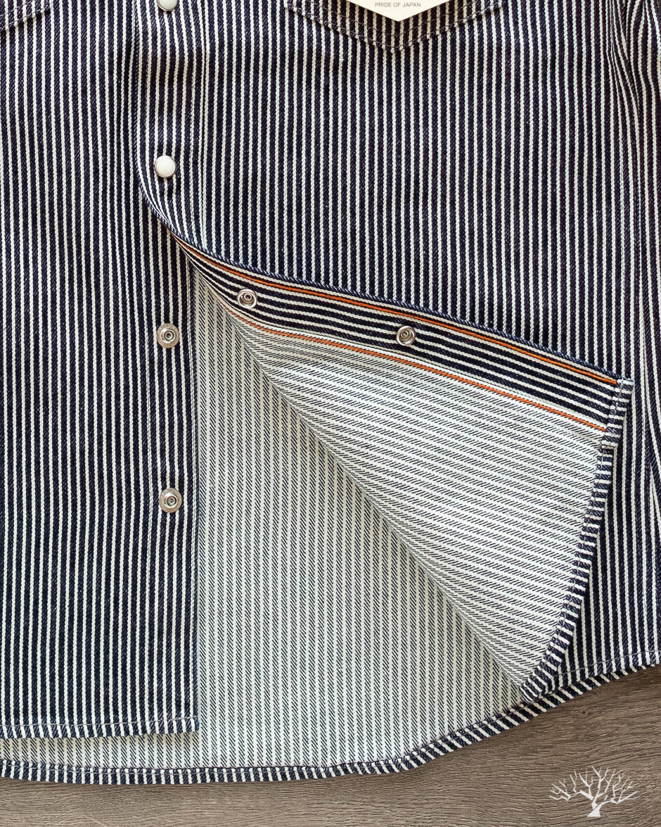 IHSH-07-IND - Indigo Hickory Stripe Western Shirt