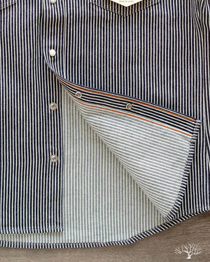 IHSH-07-IND - Indigo Hickory Stripe Western Shirt