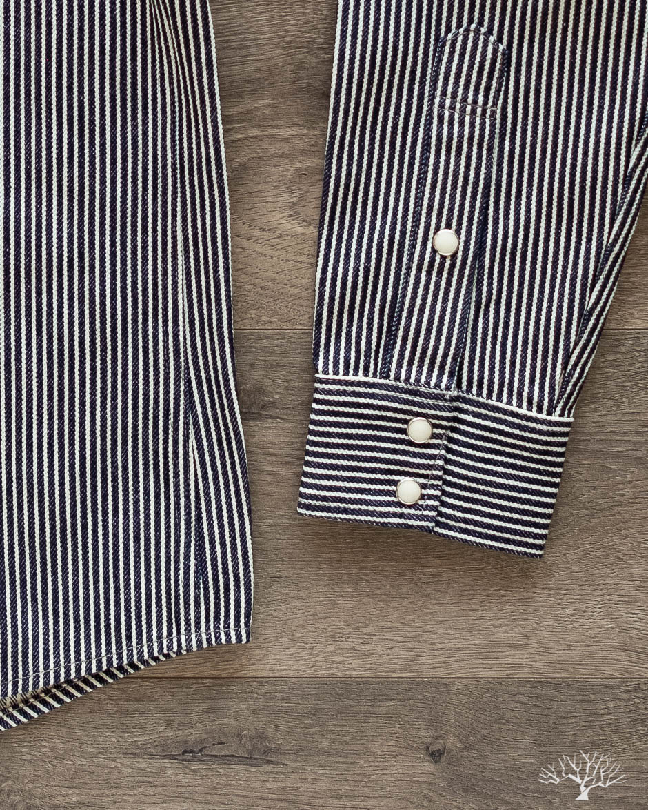 IHSH-07-IND - Indigo Hickory Stripe Western Shirt